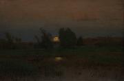 George Inness Moonrise Spain oil painting artist